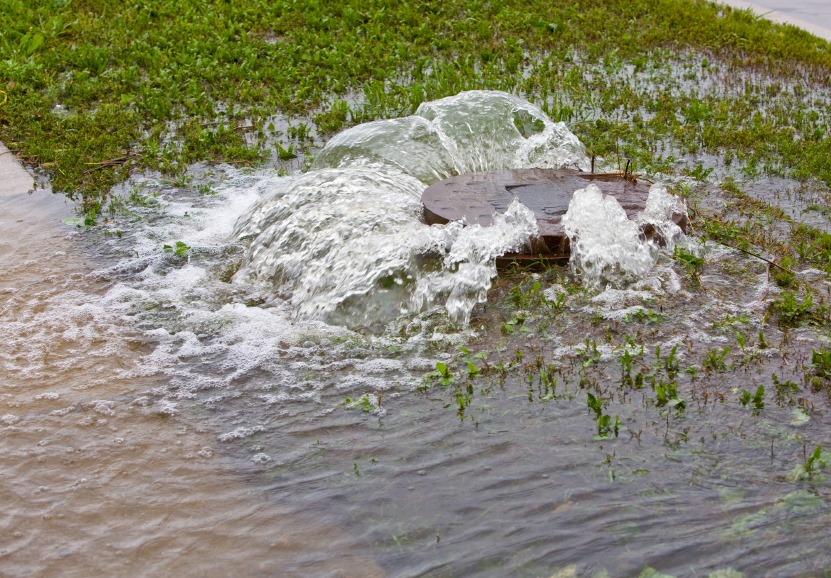 Bulldog Sewer and Drain emergency service truck on a job